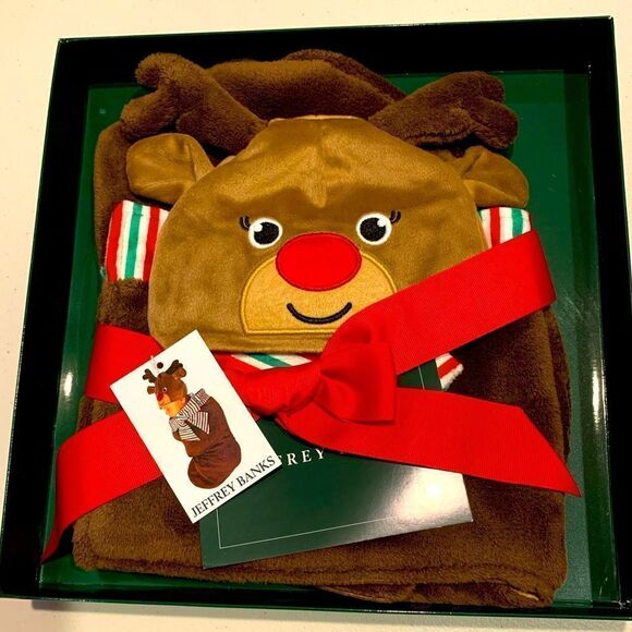 𝅺❤️💚🎄ADORABLE Newborn Christmas Swaddle💚❤️🎅🏼Brand New-Boxed set - Picture 2 of 4